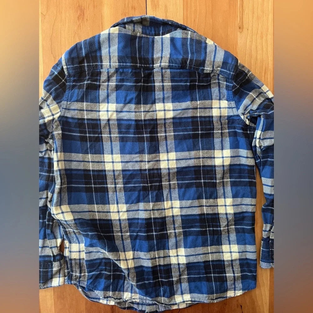 GAP Kids Blue Plaid Button-Up Shirt